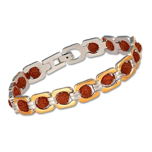gold plated rudraksha bracelet - Ramkart