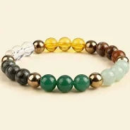 healing stone bracelet with citrine pyrite and green aventurine beads
