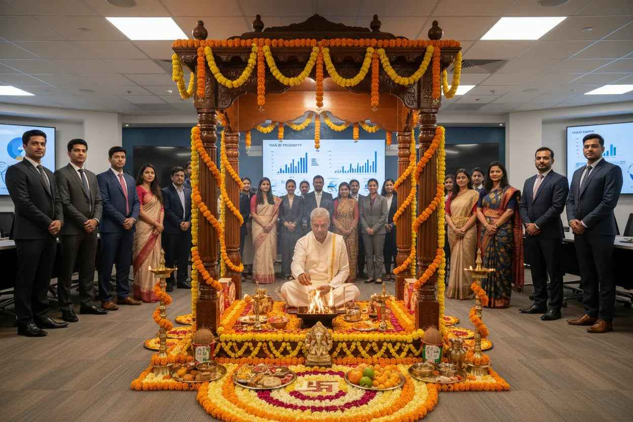 Annual Corporate Puja - Pandit Visit for Year-Opening Ceremony | Book Priest