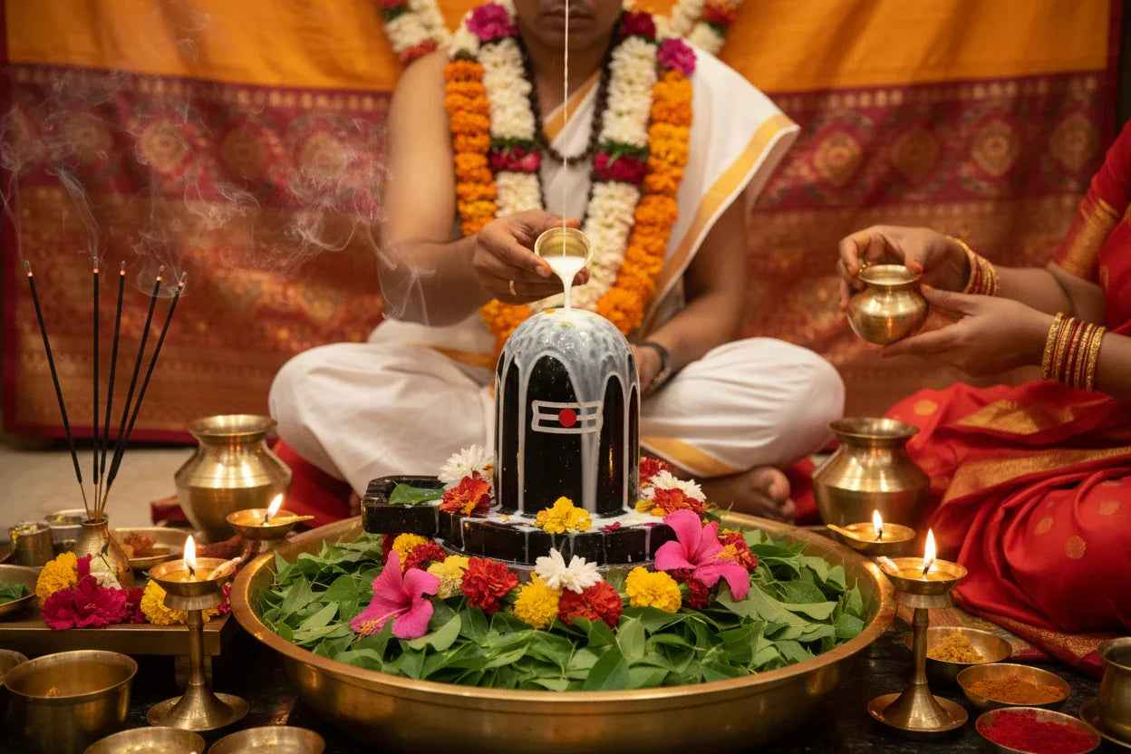 Rudrabhishek Puja at Home - Pandit Visit for Shiva Worship | Book Priest