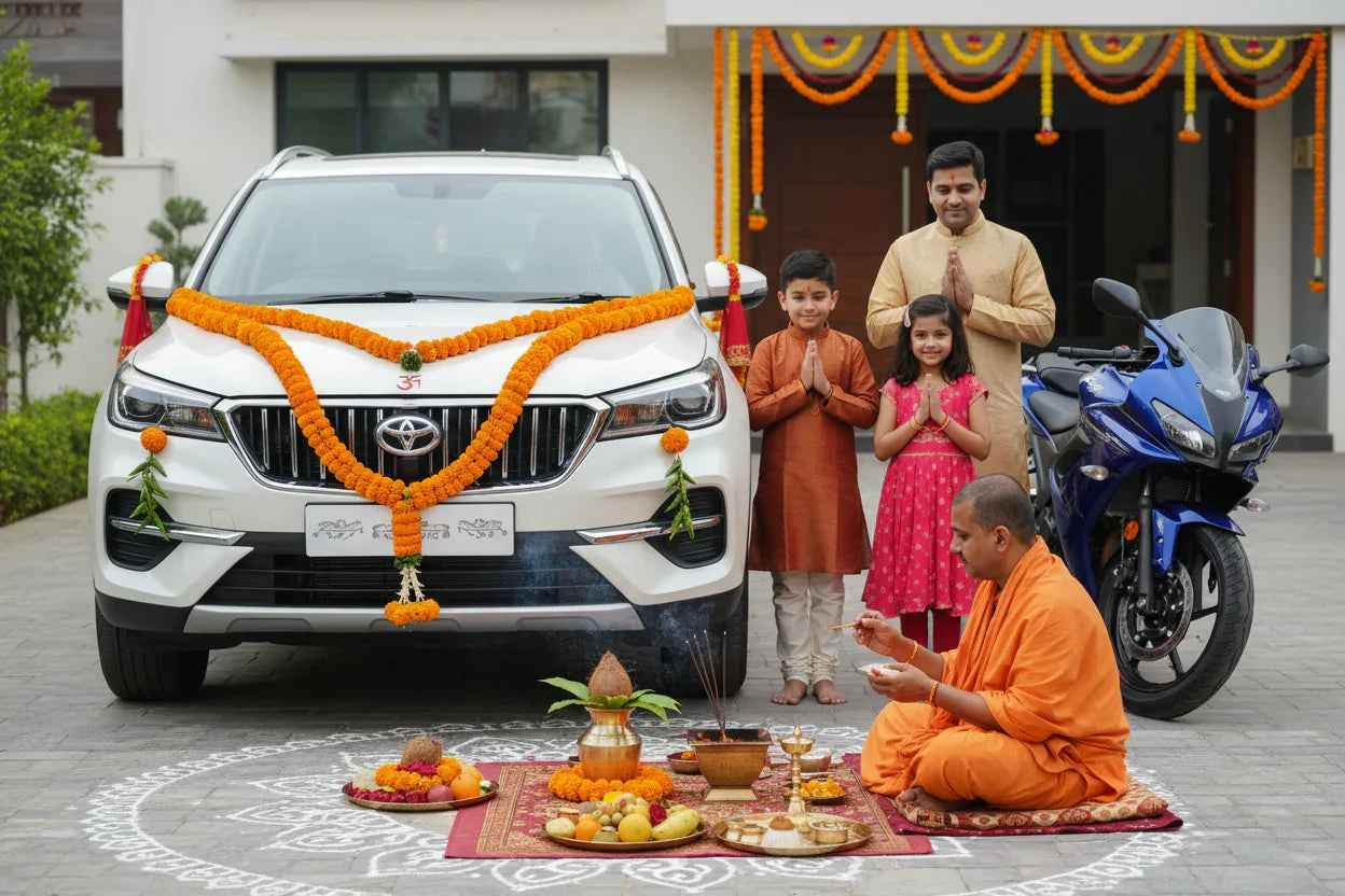 New Car & Bike Puja - Online Vehicle Blessing Ceremony with Live Streaming