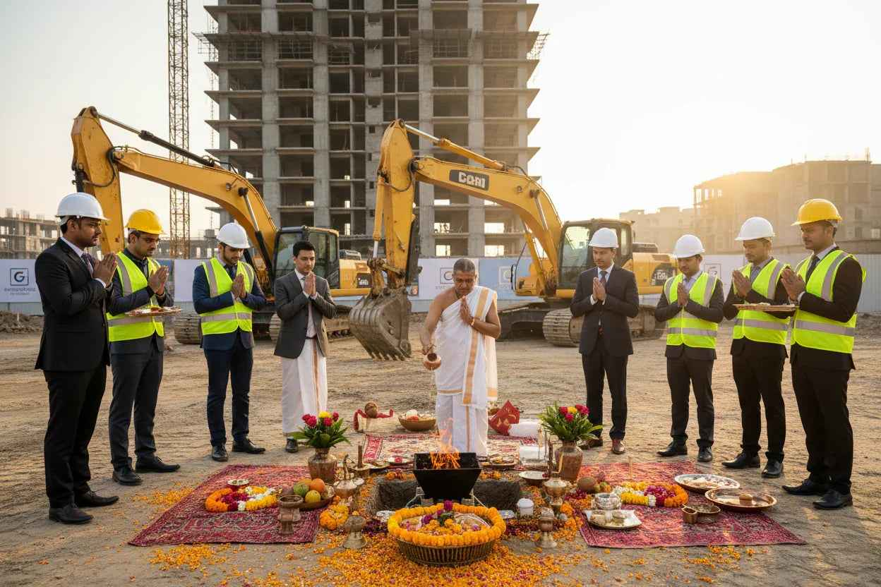 Corporate Bhoomi Puja - Pandit Visit for Land/Construction Ceremony | Book Priest