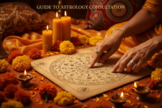 Vedic astrology birth chart consultation with kundli and brass diya — RamKart