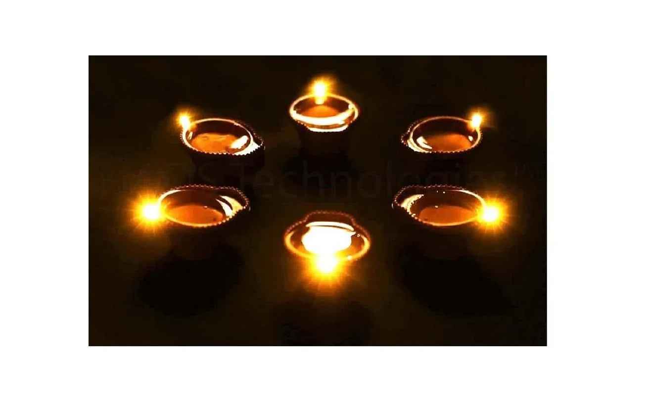 LED Water Sensor Floating Diyas - Reusable Decorative Lights for Diwali & Festivals (Pack of 6/12/18/24)
