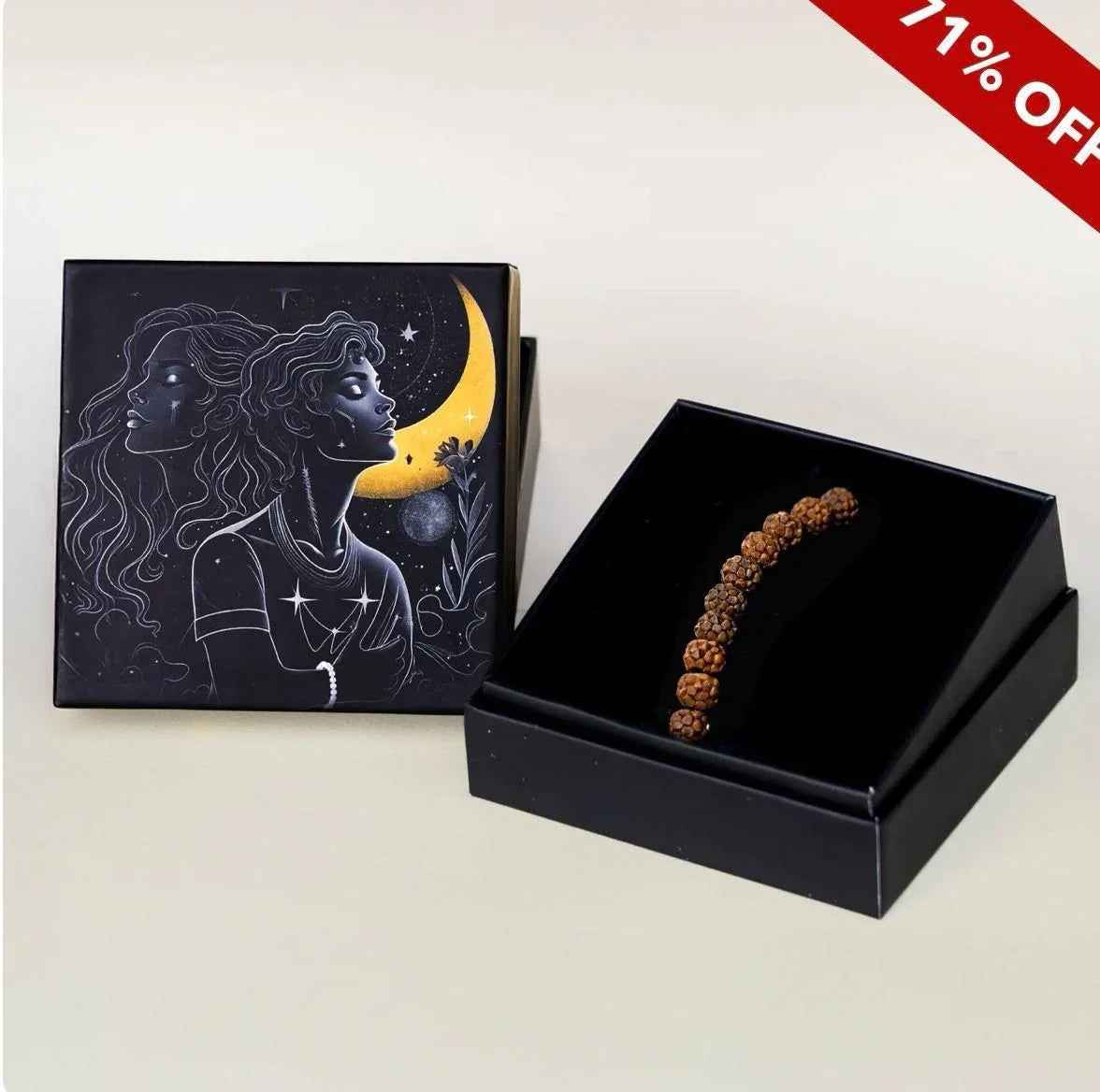 Authentic 5 Mukhi Rudraksha Bracelet - Natural Brown Beads for Spiritual Wellness - RamKart