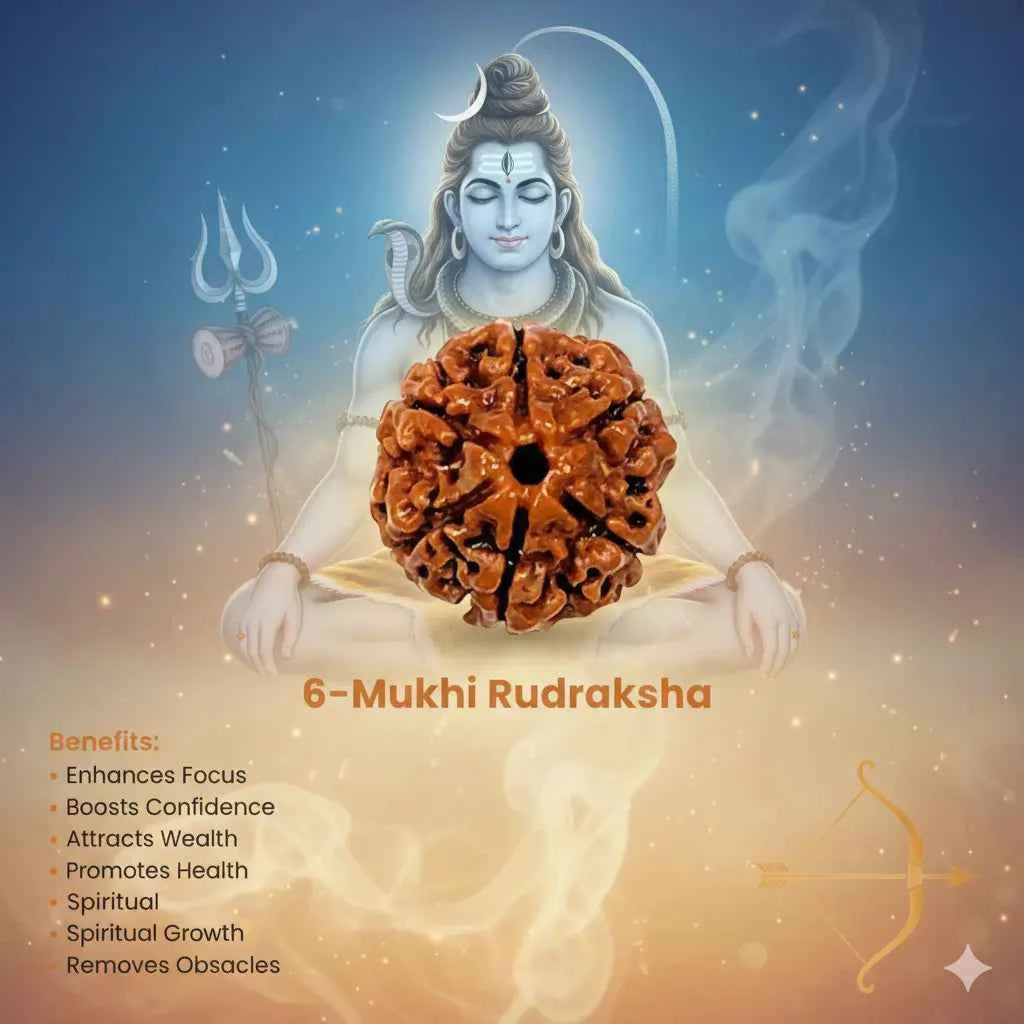 6 Mukhi Rudraksha – Original & Certified | RamKart