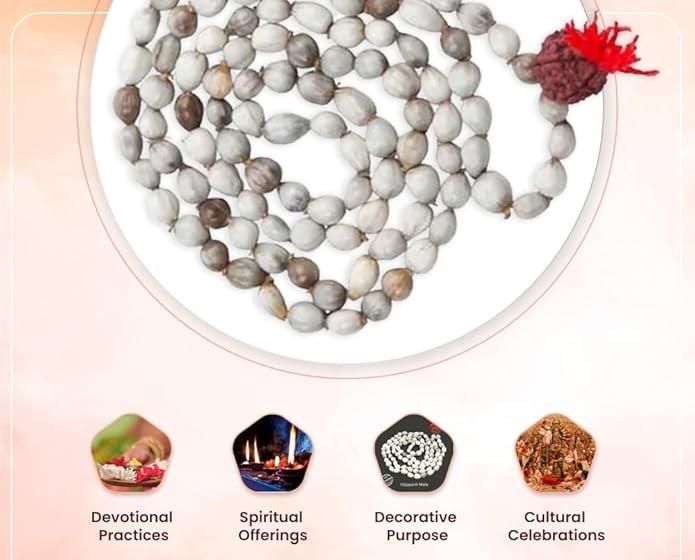 Original Vaijayanti Mala with Rudraksha & Moira Stone - RamKart