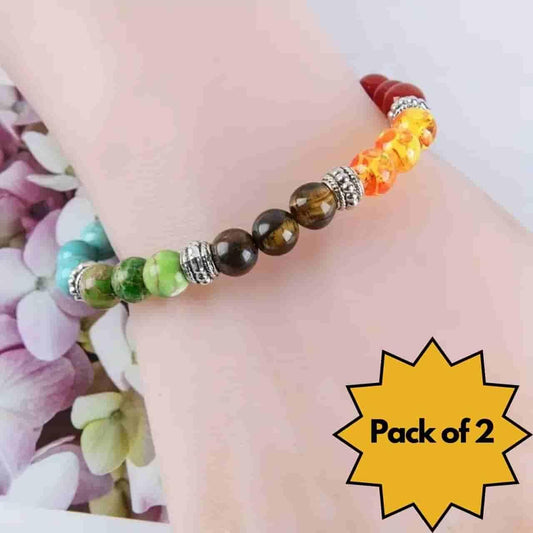 7 Chakra Crystal Bracelet | Original Healing Bracelet for Men & Women | RamKart