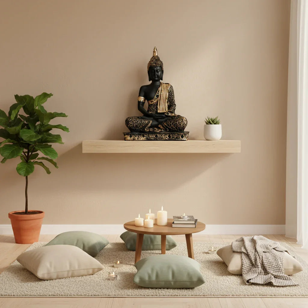 Buddha idol in peaceful meditation