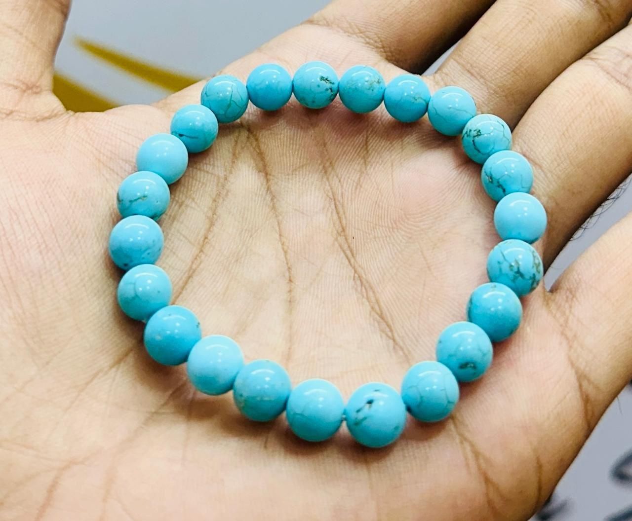 Close-up of original firoza stone bracelet texture - Ramkart