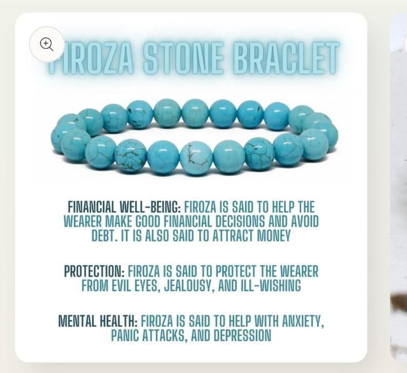 Feroza stone bracelet for men and women by Ramkart
