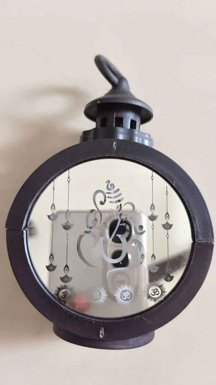 Side view of Ganpati lighting decoration designed for pooja room and home décor