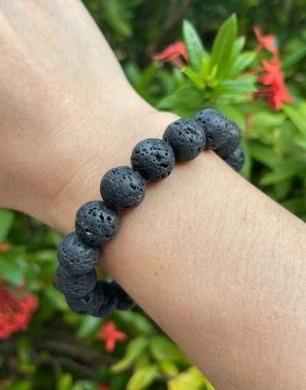 Lava rock bracelet for men and women grounding crystal – RamKart