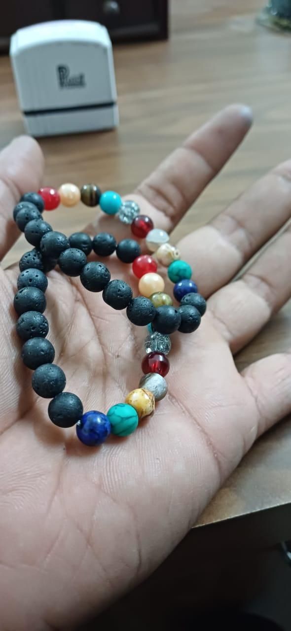 Multicolour planet gem beads bracelet spiritual jewelry – RamKart