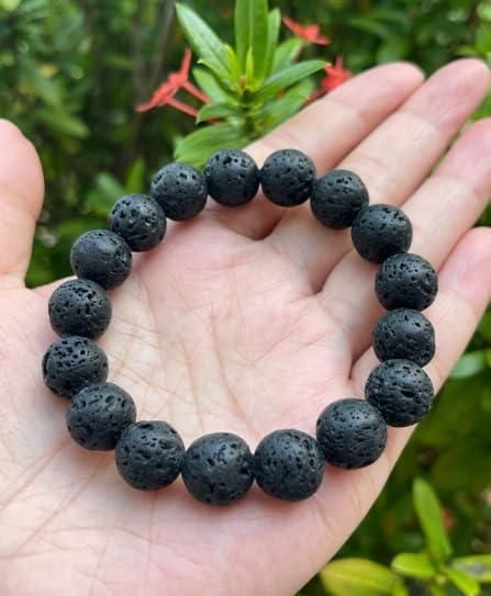 Natural Lava Stone Bracelet Shani bracelet essential oil diffuser – RamKart