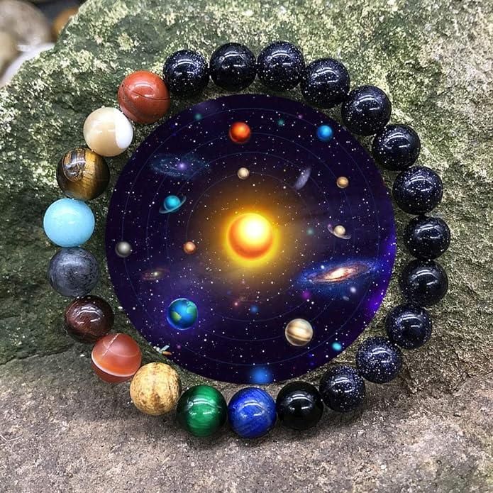 Natural gemstone planet bracelet solar system design – RamKart
