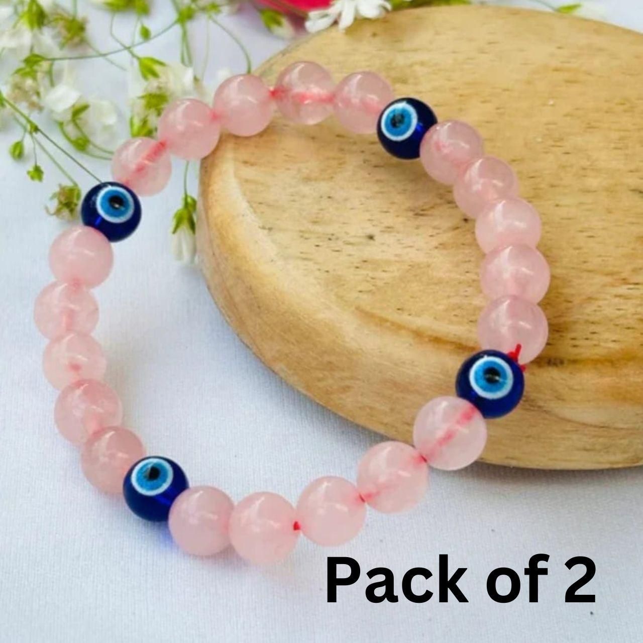 Rose quartz bracelet original natural pink crystal beads for love and healing