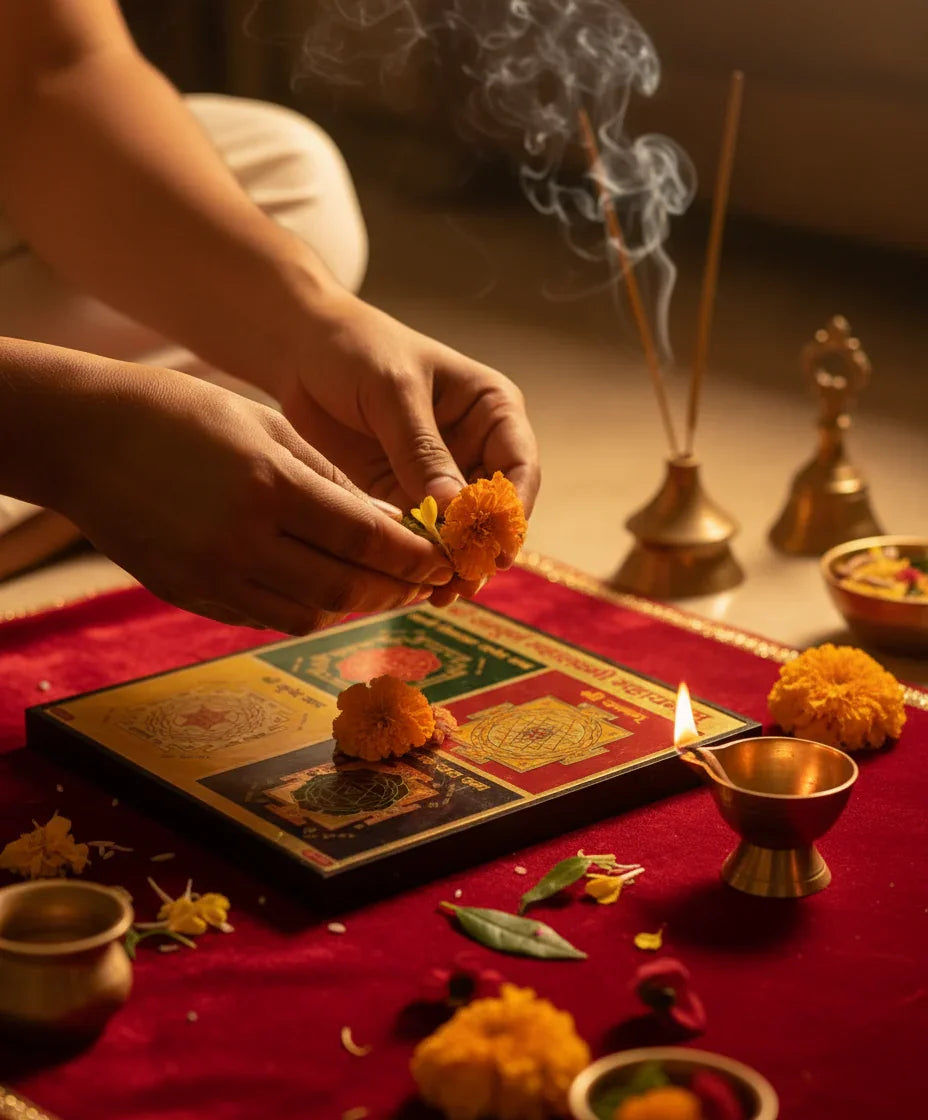 Sampurna Mahalaxmi Yantra with Sri Yantra and Kuber Yantra Puja