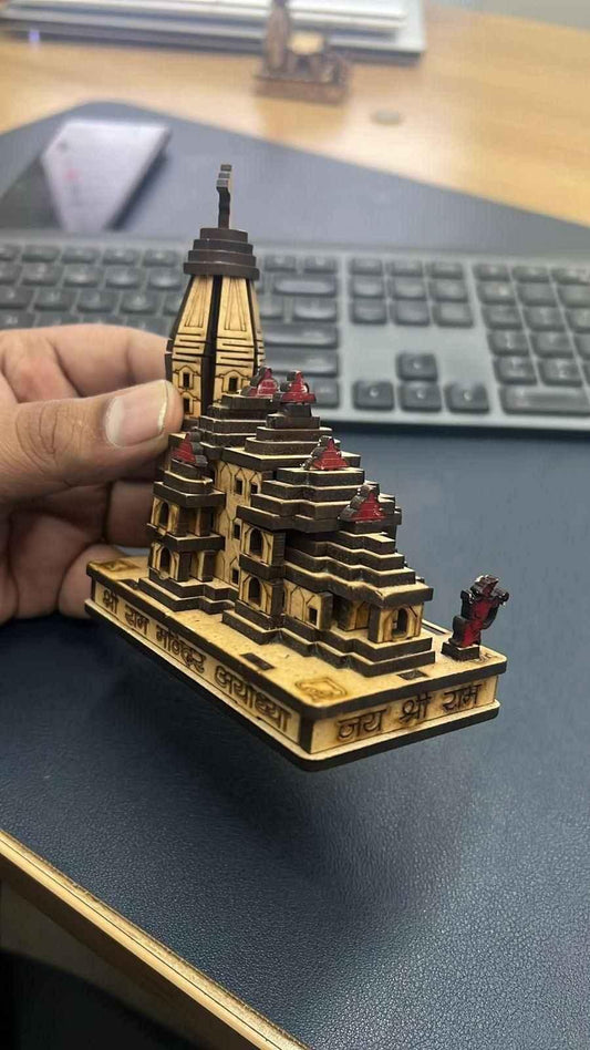 Shree Ram Mandir wooden model for home mandir