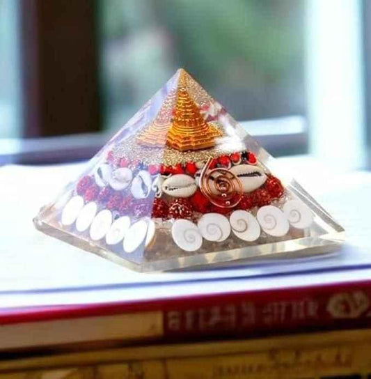 Shree Yantra Pyramid with Shri Yantra Mandala for wealth and prosperity by RamKart
