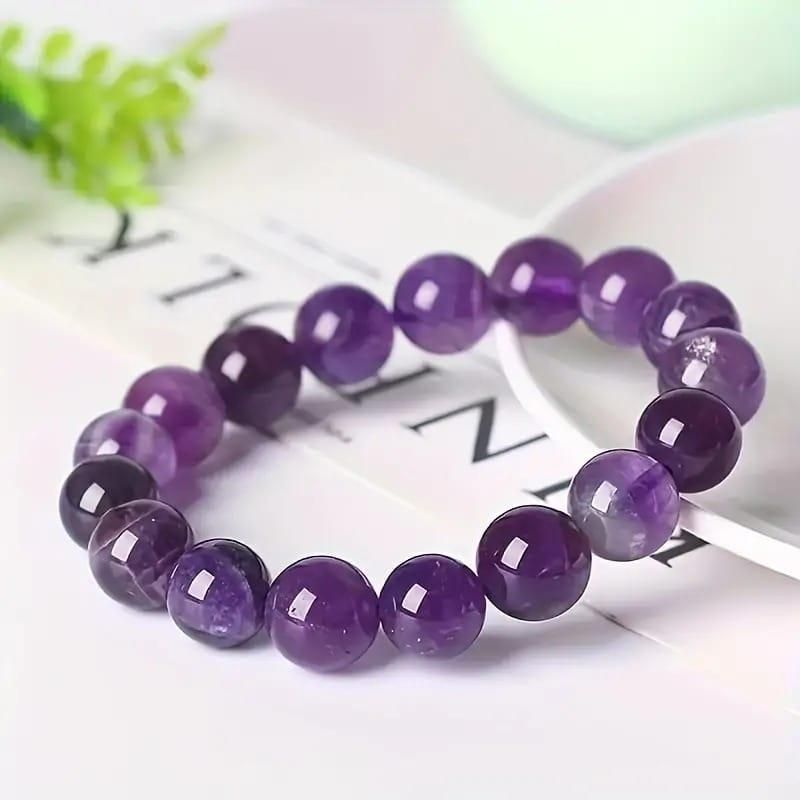 amethyst bead bracelet 8mm handmade crystal bracelet India