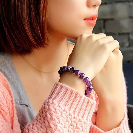 amethyst bracelet India purple crystal bracelet