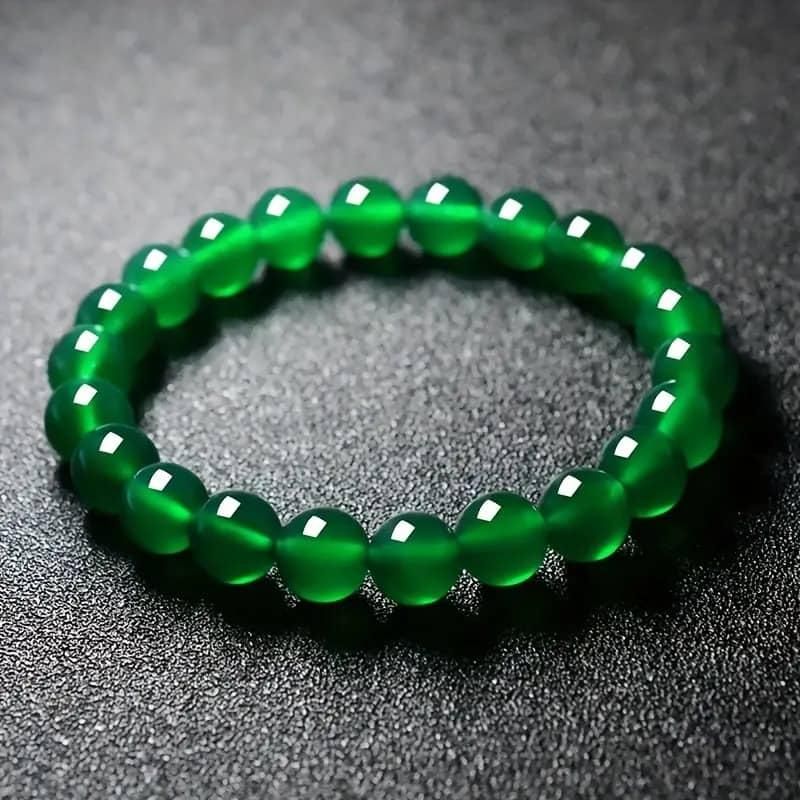 dark green jade bracelet beads natural gemstone