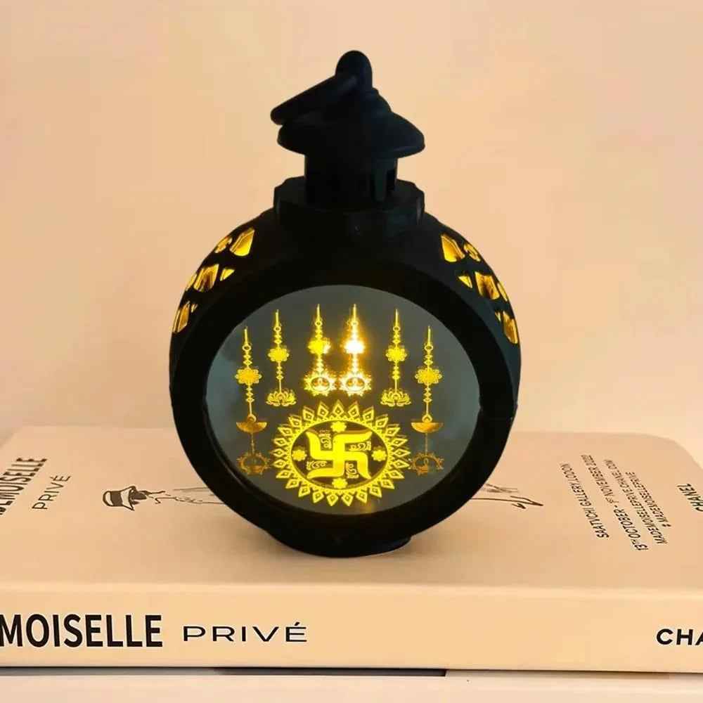 Ganesh lighting decoration with soft LED glow for home mandir and festive décor