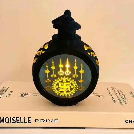Ganesh lighting decoration with soft LED glow for home mandir and festive décor