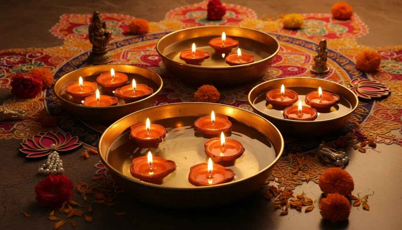 LED Water Sensor Floating Diyas - Reusable Decorative Lights for Diwali & Festivals (Pack of 6/12/18/24)