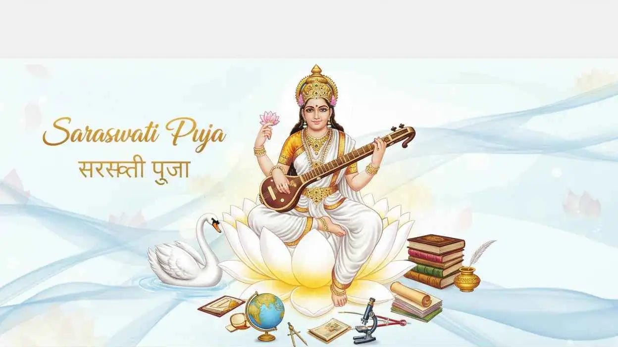 maa saraswati pooja at home