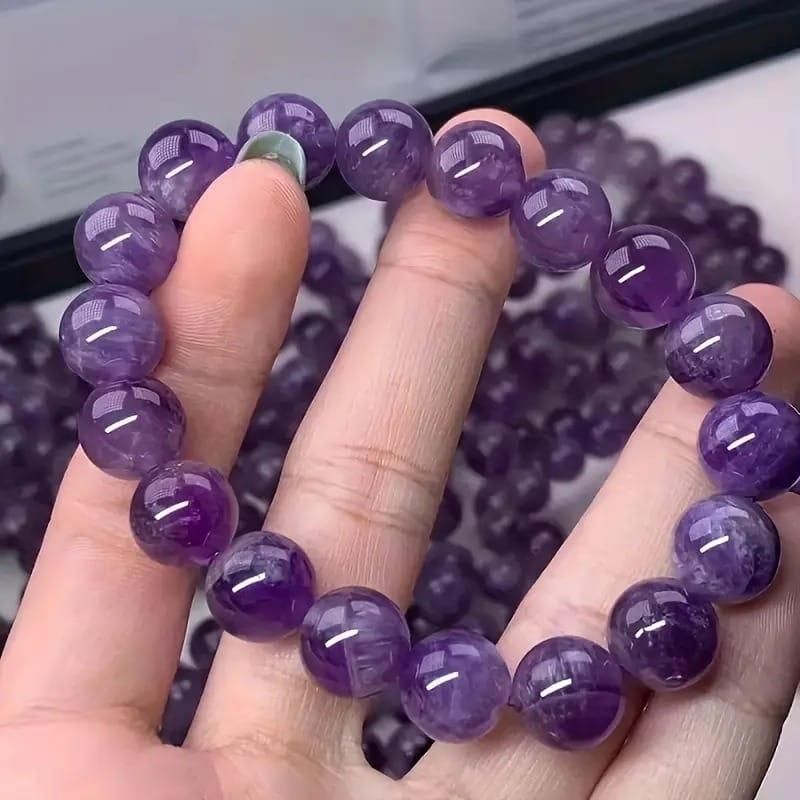 RamKart purple crystal amethyst bracelet for men and women