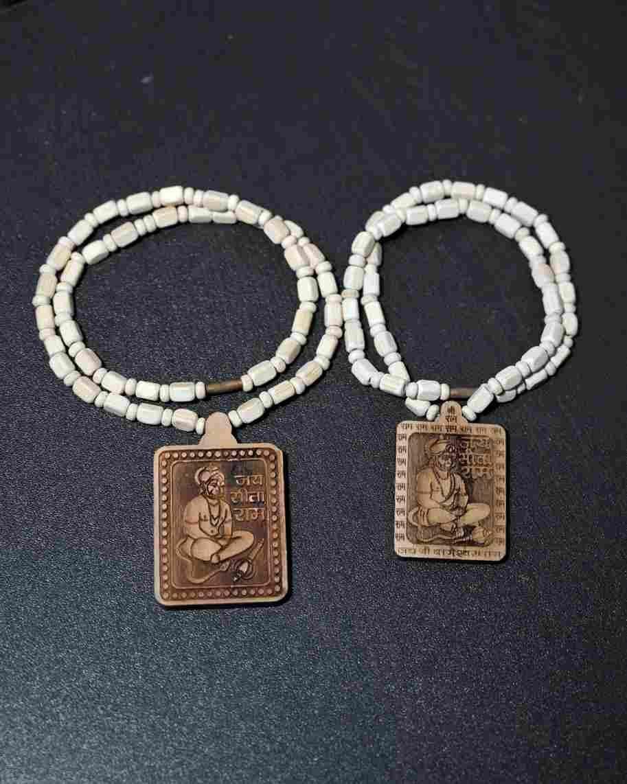 Tulsi Kanthi Mala with Hanuman Pendant - RamKart